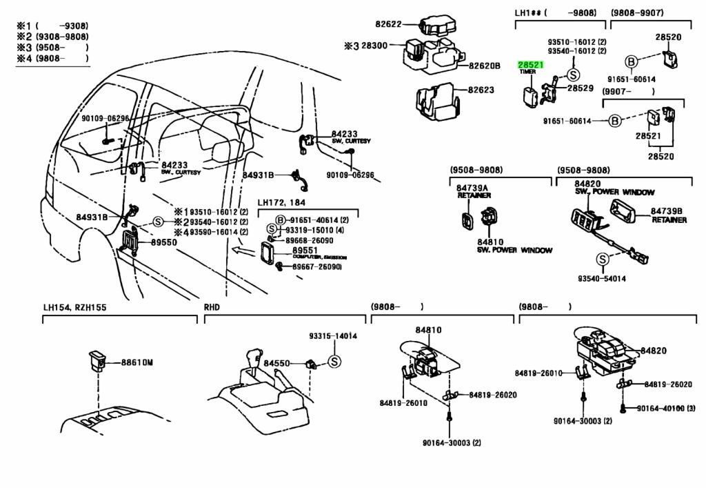 Buy Genuine Toyota 2852154560 (28521-54560) Timer, Preheating. Prices ...