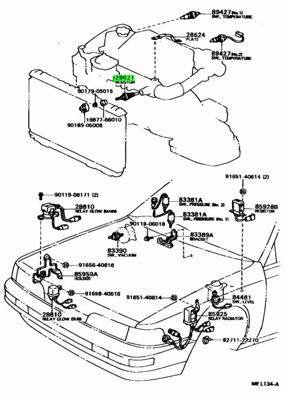 Toyota 28621 54080