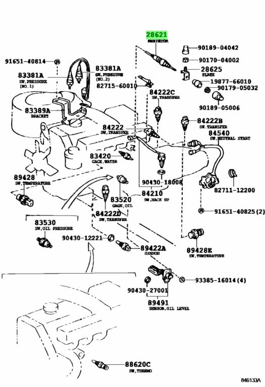 Toyota 28621 54080