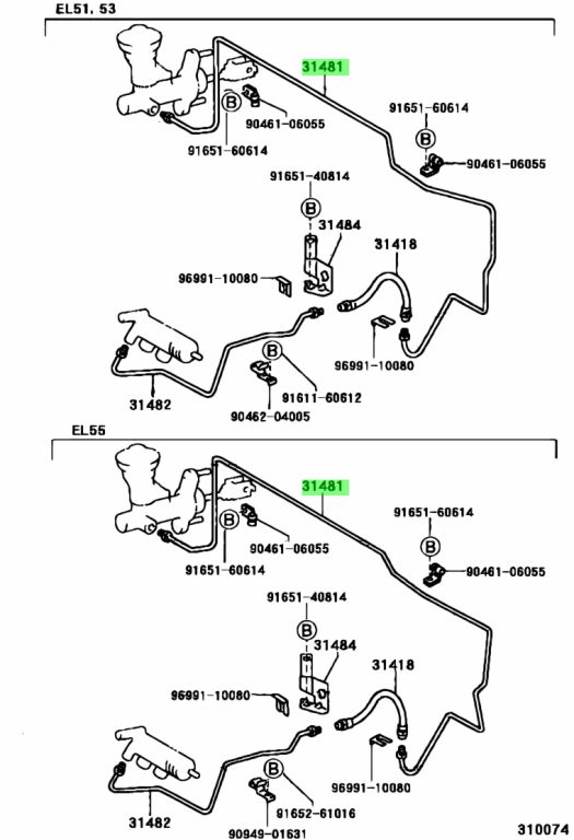 Buy Genuine Toyota 3148116050 (31481-16050) Tube, Clutch Master ...