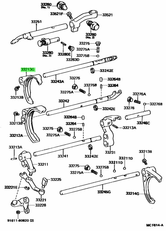 Buy Genuine Toyota 3321335040 (33213-35040) Fork, 3Rd & 4Th Shift;fork ...