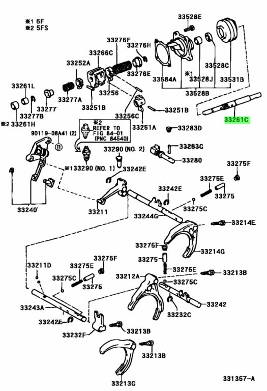 Buy Genuine Toyota 3326117101 (33261-17101) Shaft, Shift & Select Lever ...