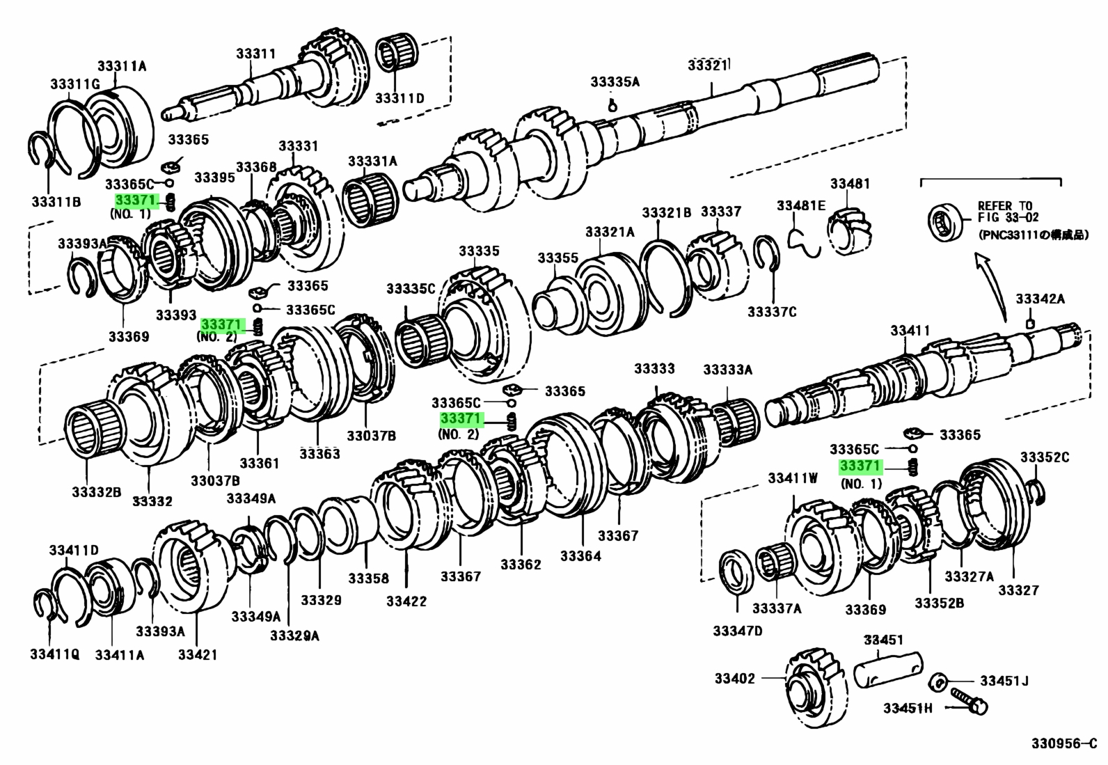 Buy Genuine Toyota 3337153020 (33371-53020) Spring, Synchromesh ...