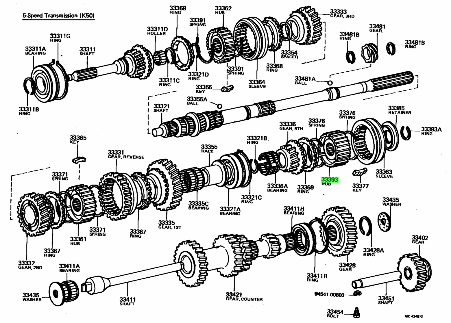 Buy Genuine Toyota 3339314010 (33393-14010) Hub, Transmission Clutch ...