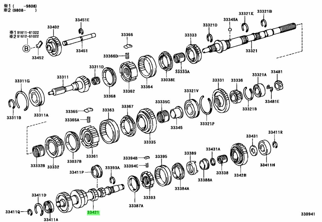 Buy Genuine Toyota 3342124020 (33421-24020) Gear, Counter. Prices, fast ...