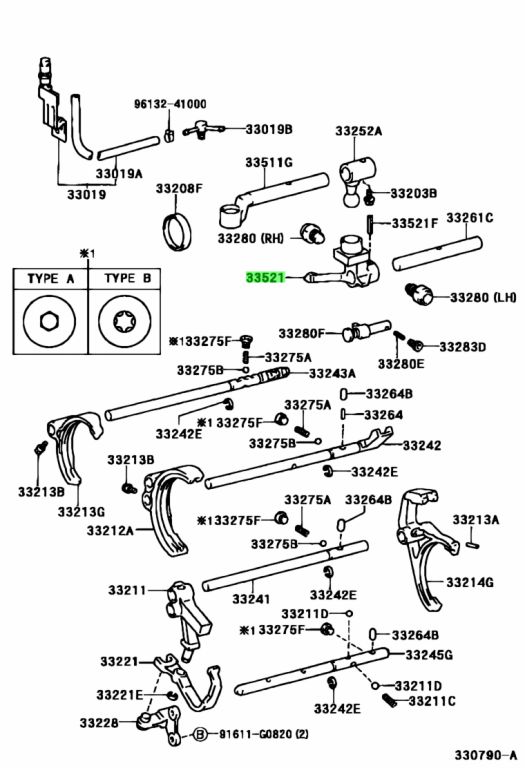 Buy Genuine Toyota 3352160120 (33521-60120) Housing, Shift Lever For 