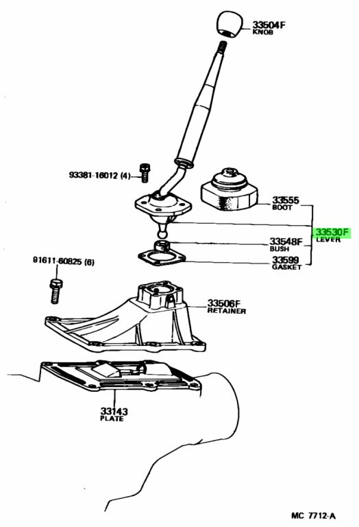 Floor shift toyota