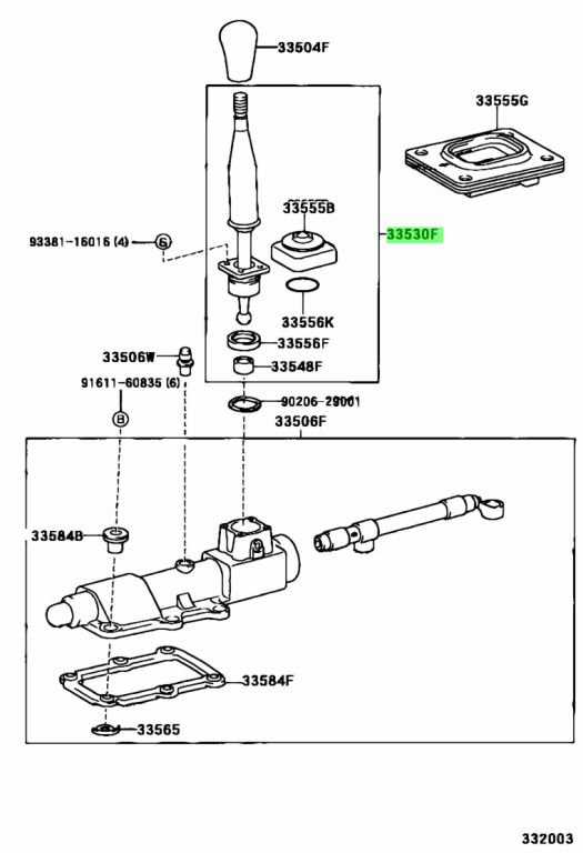 Floor shift toyota