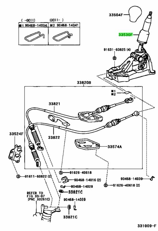 Floor shift toyota