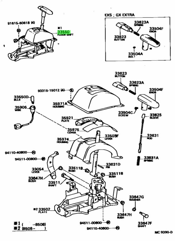 Floor shift toyota