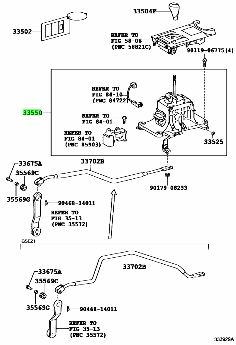 Buy Genuine Toyota 3355053200 (33550-53200) Floor Shift Assy ...