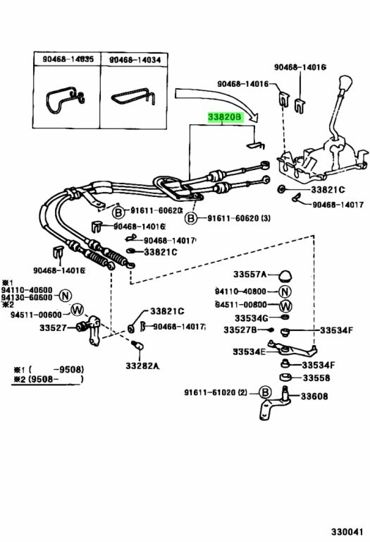 Buy Genuine Toyota 338202B520 (33820-2B520) Cable Assy, Transmission ...