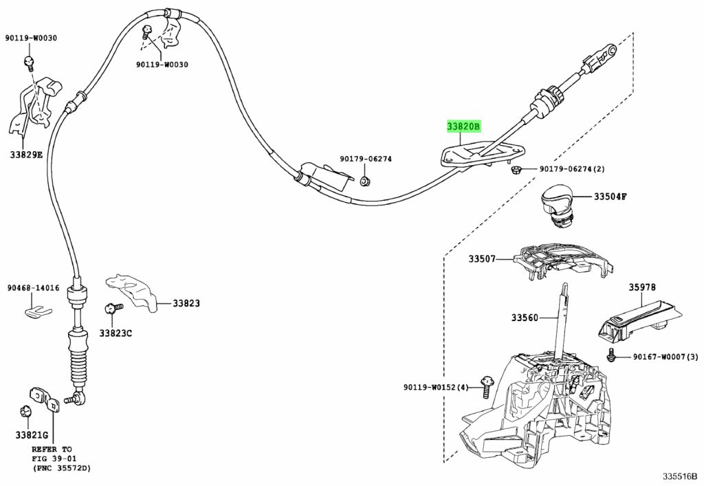 Buy Genuine Toyota 33820F4040 (33820-F4040) Cable Assy, Transmission ...
