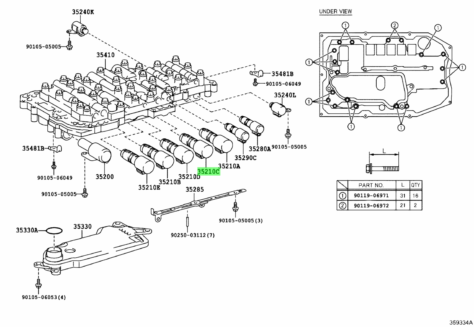 Buy Genuine Toyota 3521071010 (35210-71010) Valve, Solenoid. Prices ...