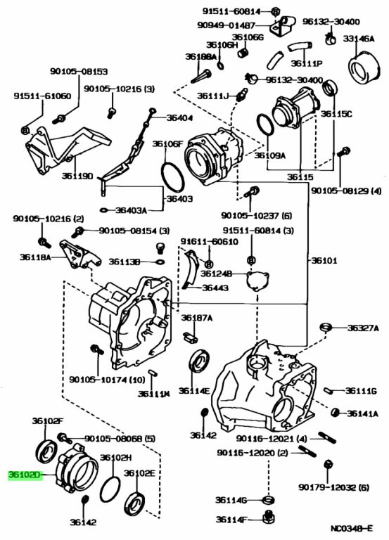 Toyota 36102 48010