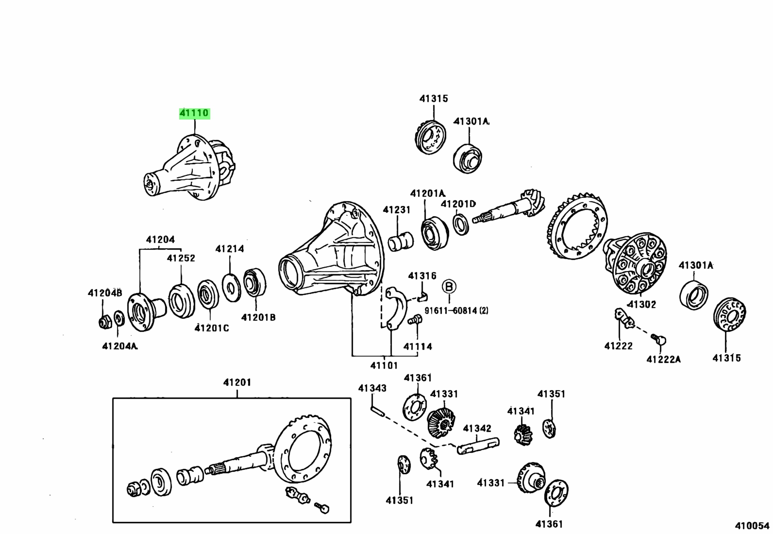 Buy Genuine Toyota 4111026440 (41110-26440) Carrier Assy, Differential,  Rear. Prices, fast shipping, photos, weight - Amayama