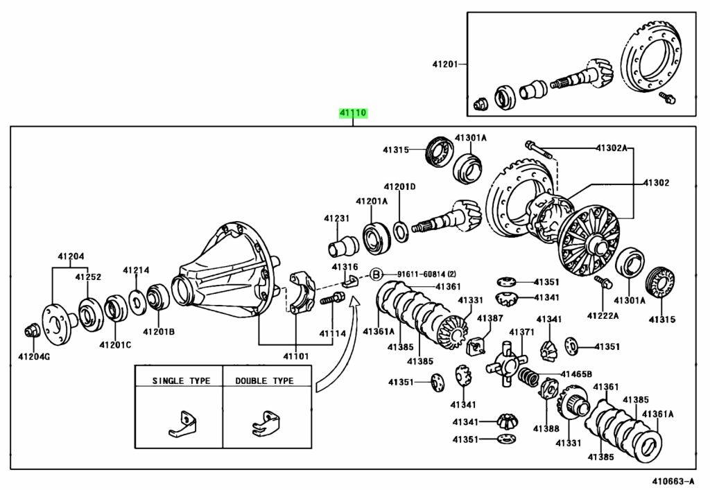 Buy Genuine Toyota 411106A061 (41110-6A061) Carrier Assy, Differential ...