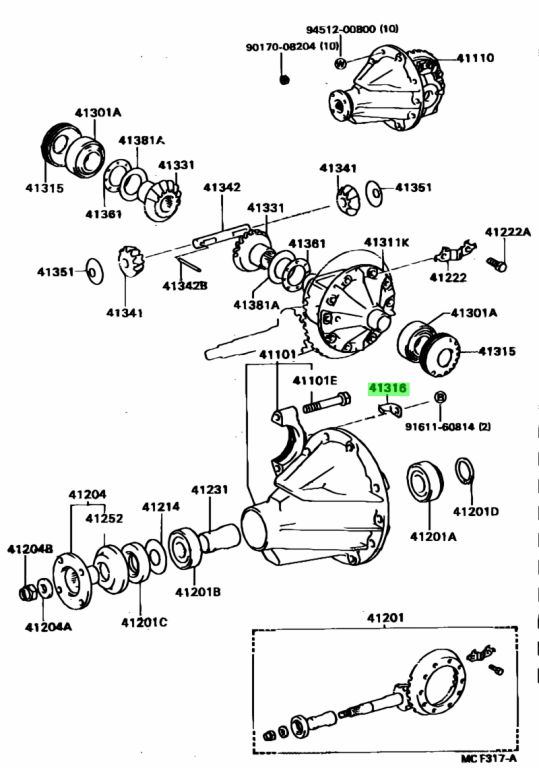 取引 Buy Genuine Toyota 4131630010 (41316-30010) Lock, Front Axle