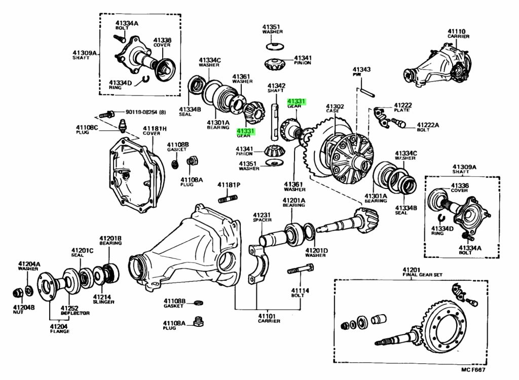 UG様オーダーページ Buy Genuine Toyota 4133122041 (41331-22041) Gear, Front Axle