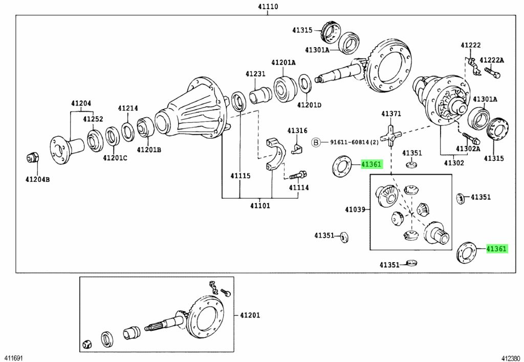 Genuine Toyota 4136160290 - WASHER, FRONT DIFFERENTIAL SIDE GEAR THRUST, NO.1;WASHER, REAR DIFFERENTIAL SIDE GEAR THRUST NO.1