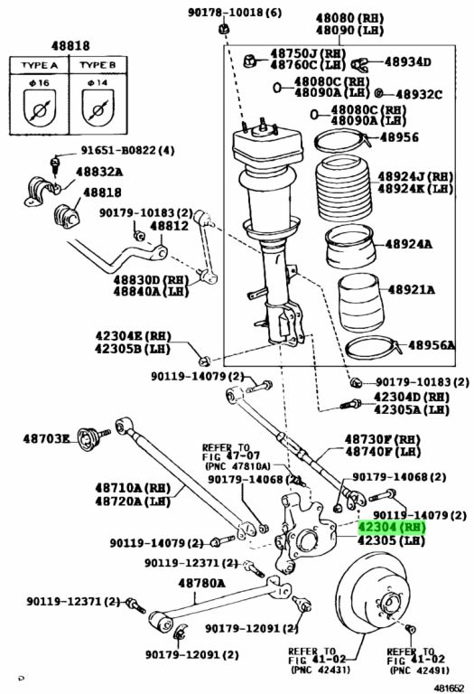 Toyota 42304 48010