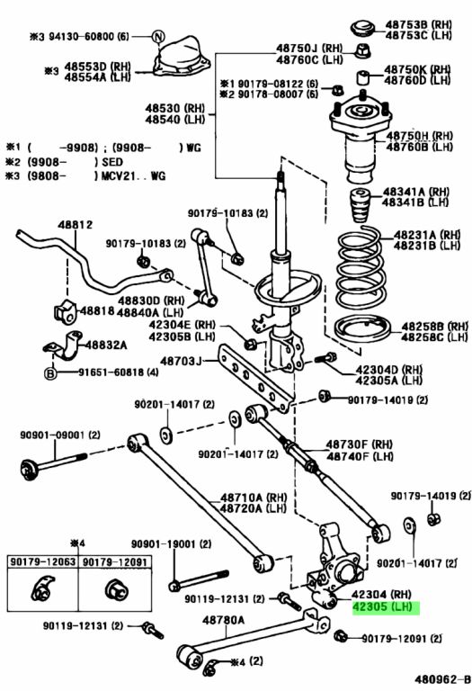 Buy Genuine Toyota 4230533020 (42305-33020) Carrier Sub-assy, Rear Axle 