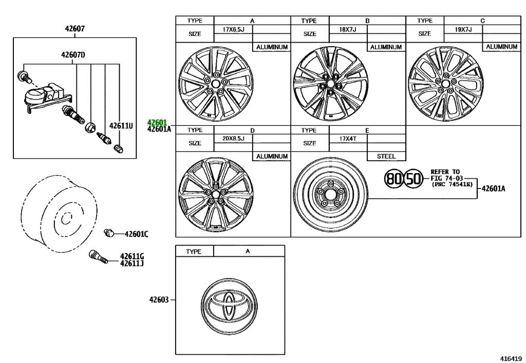 Buy Genuine Toyota 42611F4321 (42611-F4321) Wheel, Disc for Toyota