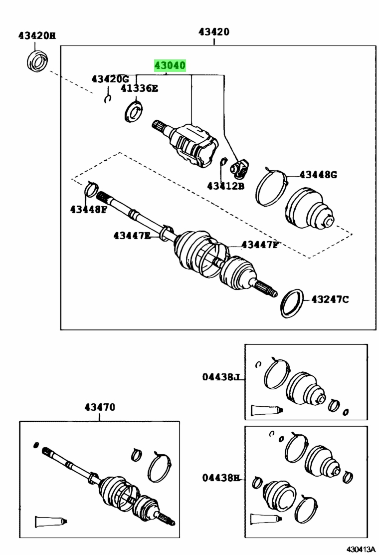 Toyota43040-20010(4304020010)