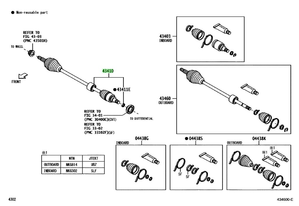 Buy Genuine Toyota 43410BZ110 (43410-BZ110) Shaft Assy, Front