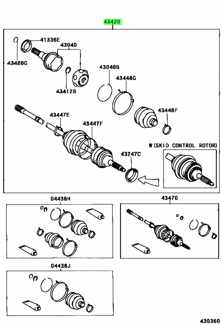 Buy Genuine Toyota 4342020441 (4342020441) Shaft Assy, Front Drive, Lh