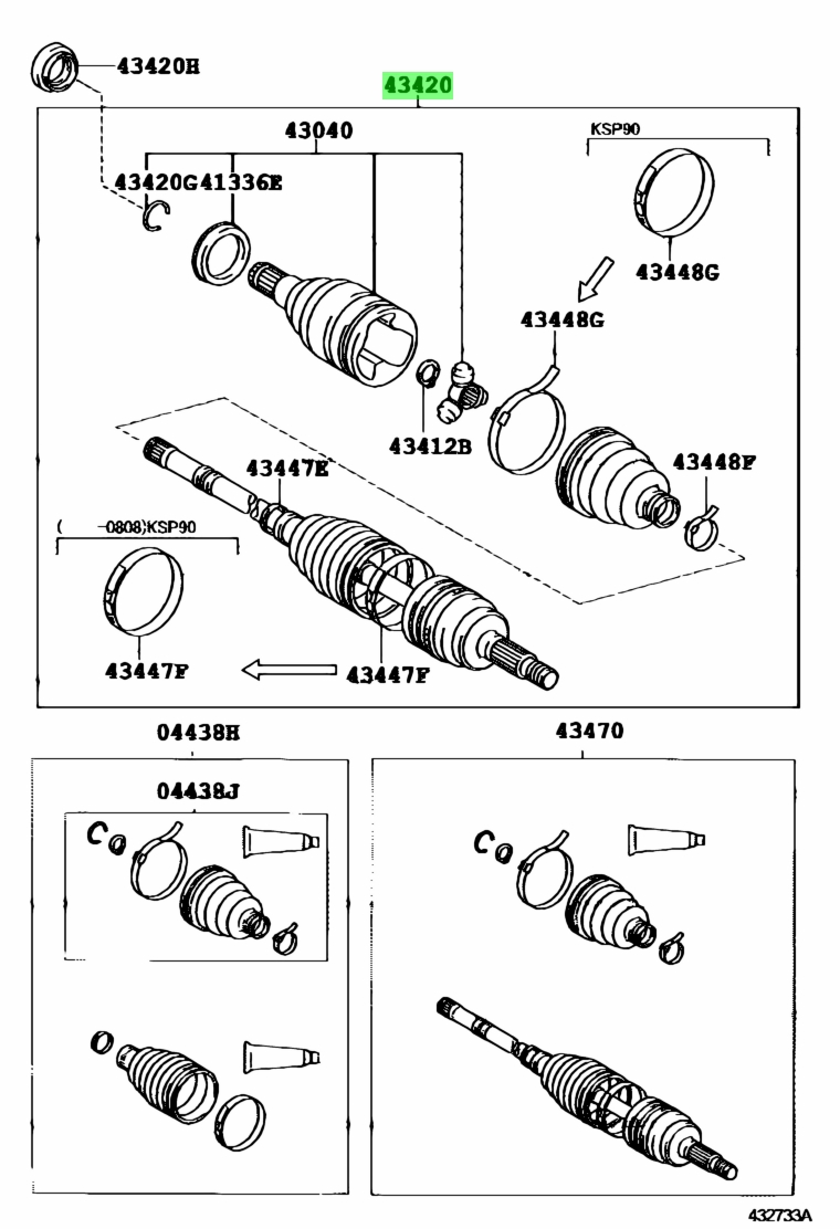 Buy Genuine Toyota 4342052280 (43420-52280) Shaft Assy, Front Drive, Lh ...