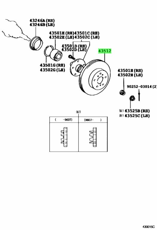 Toyota 43512 22220