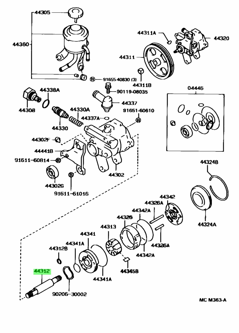 Toyota 48044 32030