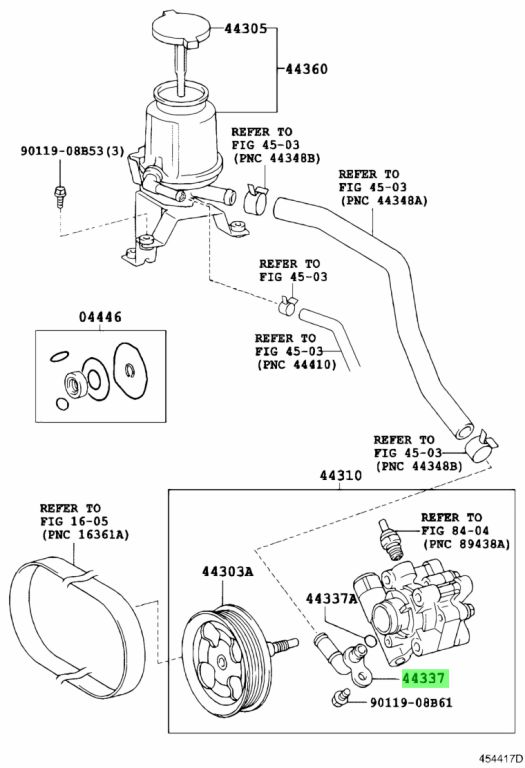 Toyota 4433732110 - Трубка гидроусилителя руля