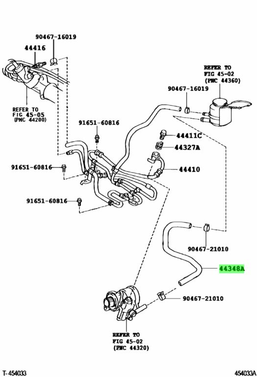 Buy Genuine Toyota 4434826230 (44348-26230) Hose, Oil Reservoir To Pump ...