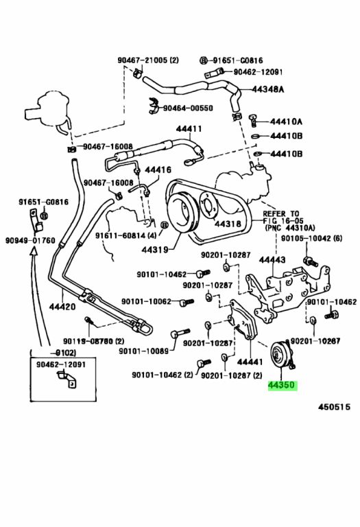 Buy Genuine Toyota 4435035010 (44350-35010) Pulley Assy, Power Steering ...