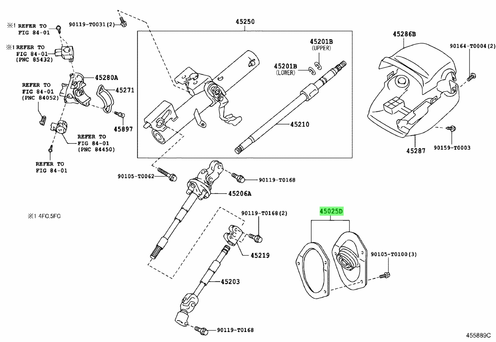 buy-genuine-toyota-450250k040-45025-0k040-cover-sub-assy-steering