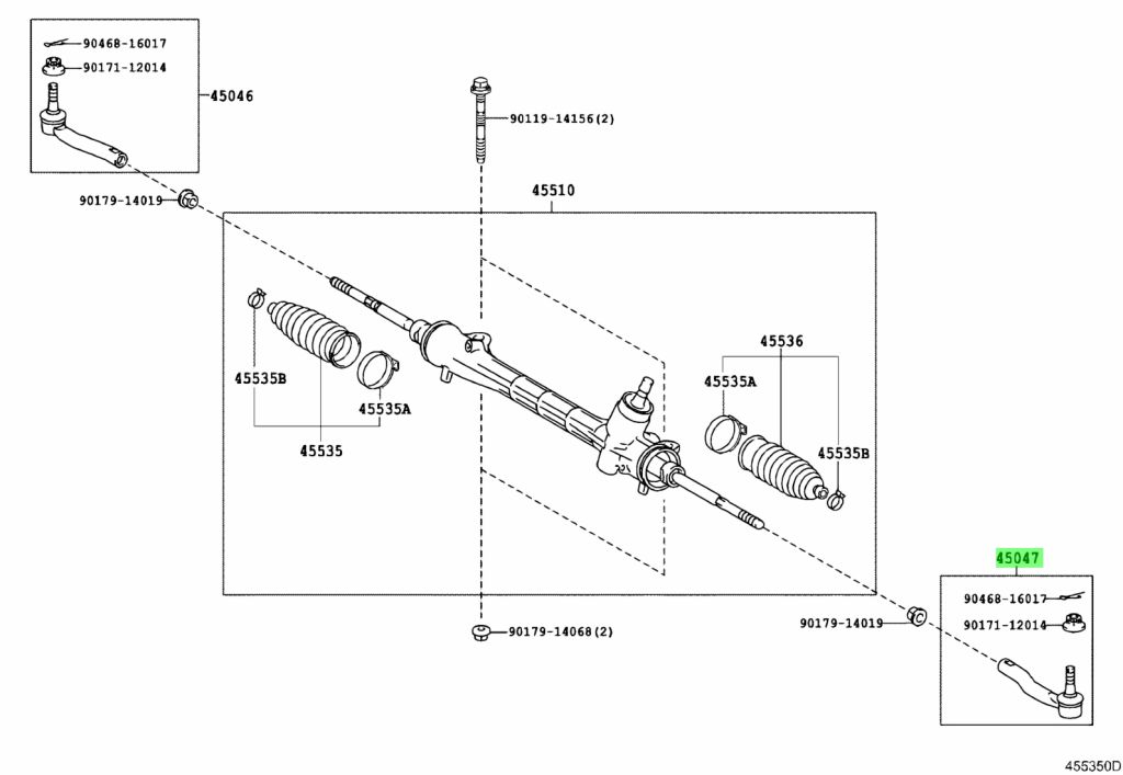 Buy Genuine Toyota 4504749165 (45047-49165) End Sub-Assy, Tie Rod, Lh ...