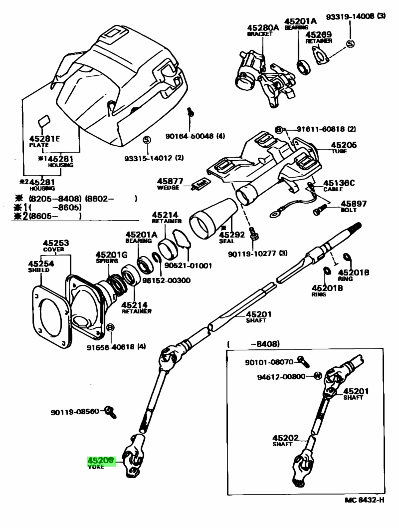 Buy Genuine Toyota 4520910020 45209 10020 Yoke Sub Assy Steering