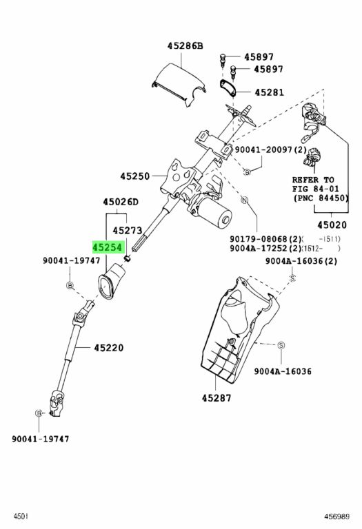 Buy Genuine Toyota 45254BZ120 (45254-BZ120) Shield, Steering Column ...