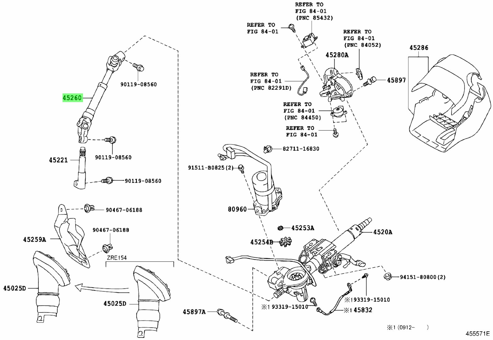 Toyota 4526012540 45260 12540 Shaft Assy Steering toyota-4526012540-45260-12540-shaft-assy-steering