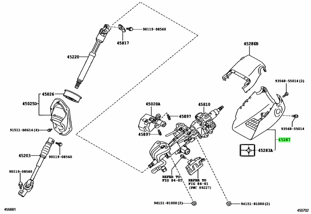 Buy Genuine Toyota 4528760560C0 (45287-60560-C0) Cover, Steering Column ...