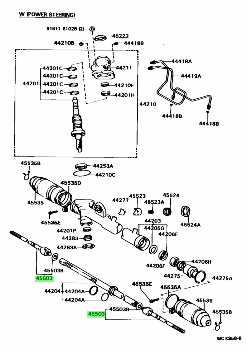 Buy Genuine Toyota 4550329245 (45503-29245) End Sub-Assy, Steering Rack ...