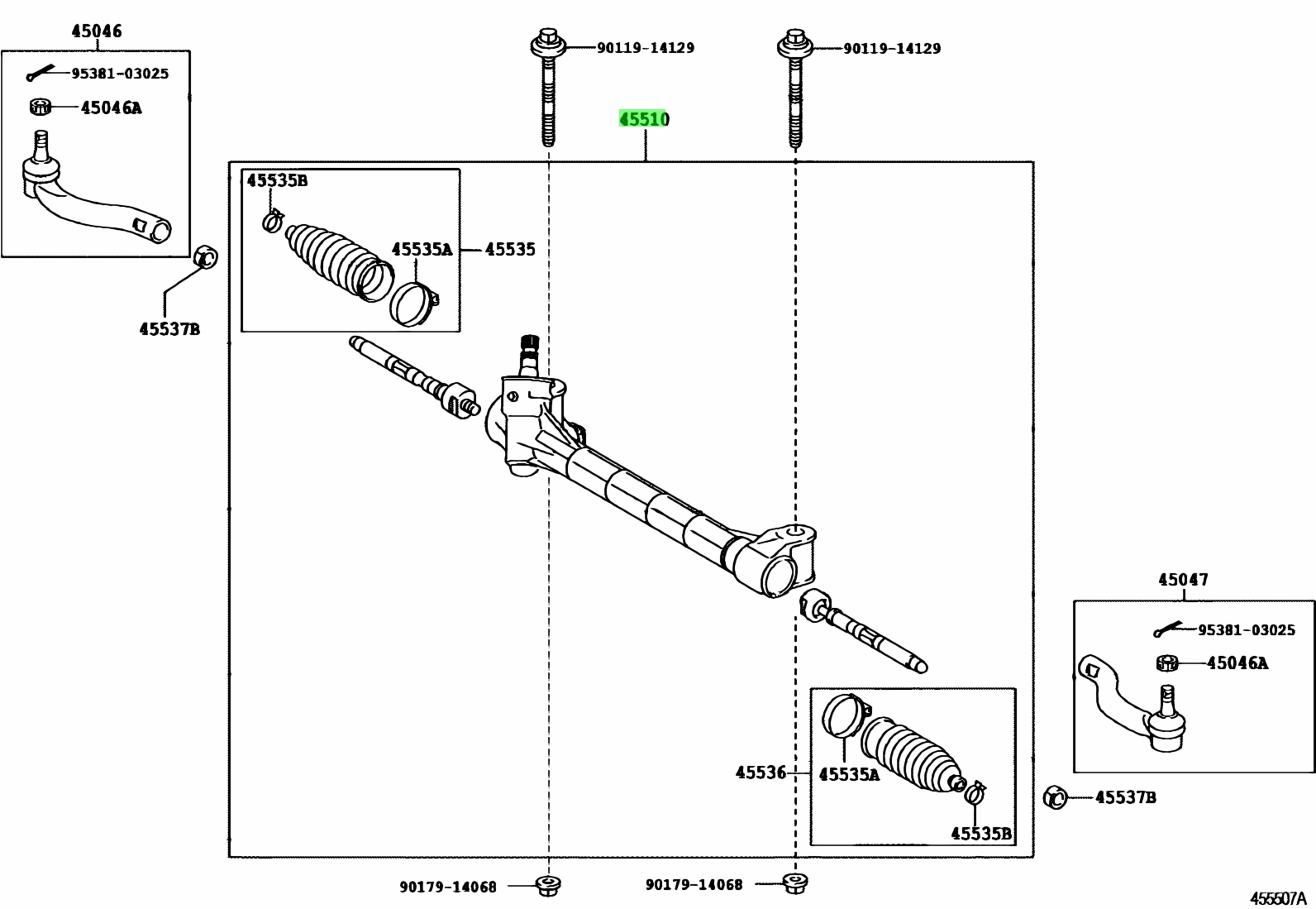 Toyota Gear Assy Steering Toyota Sai