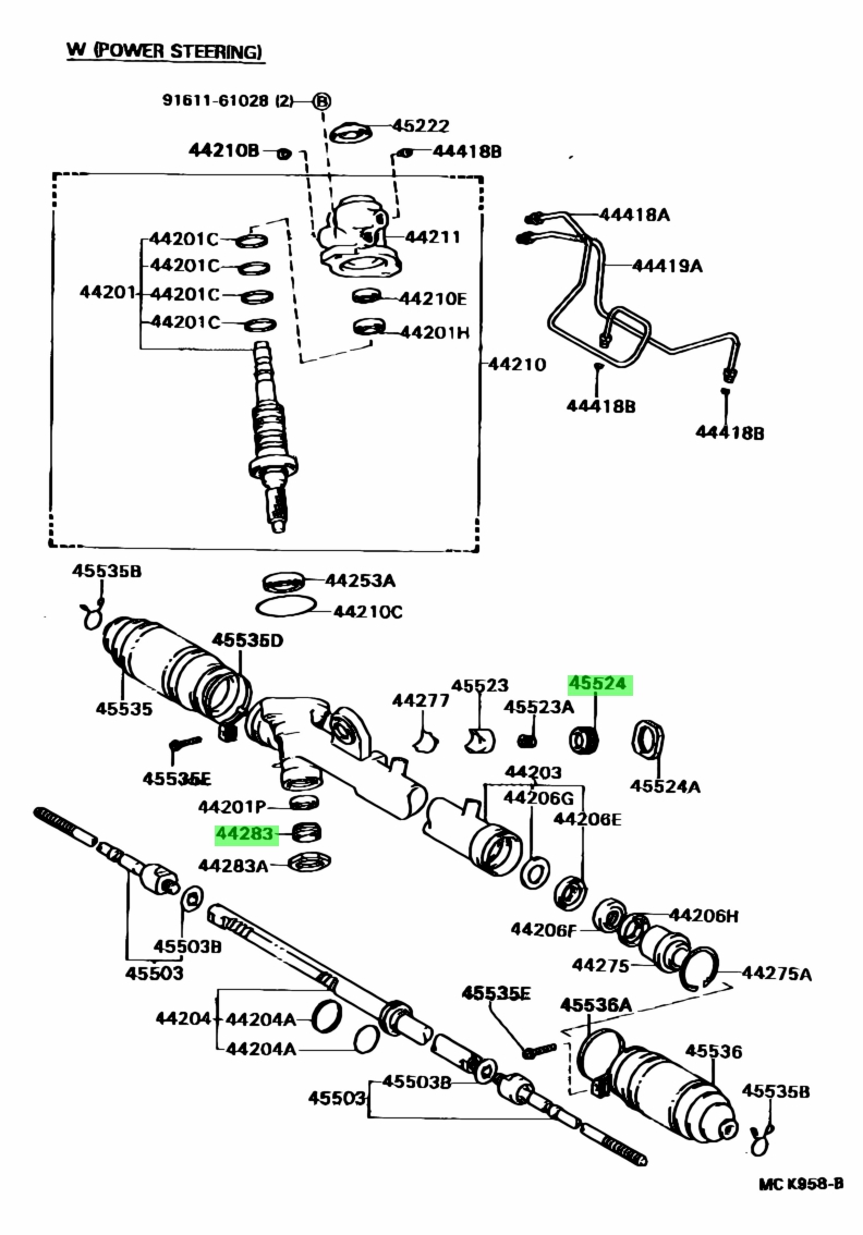 Buy Genuine Toyota 4552420020 (45524-20020) Cap, Steering Rack Guide ...