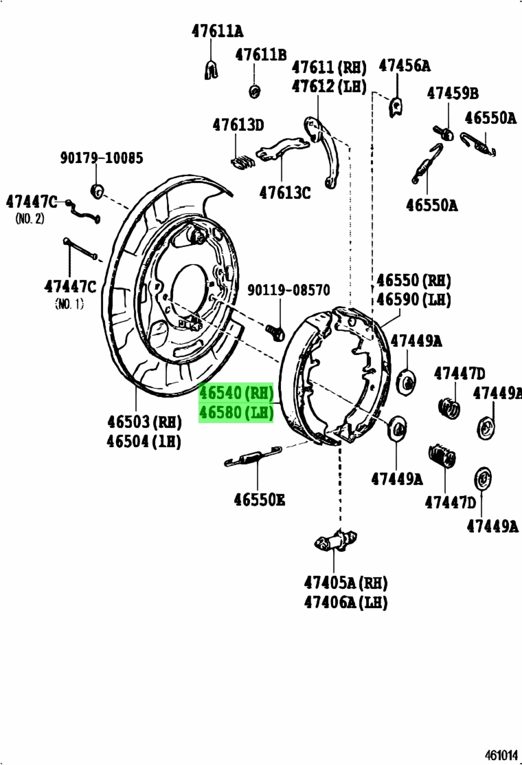 Buy Genuine Toyota Shoe Assy Parking Brake