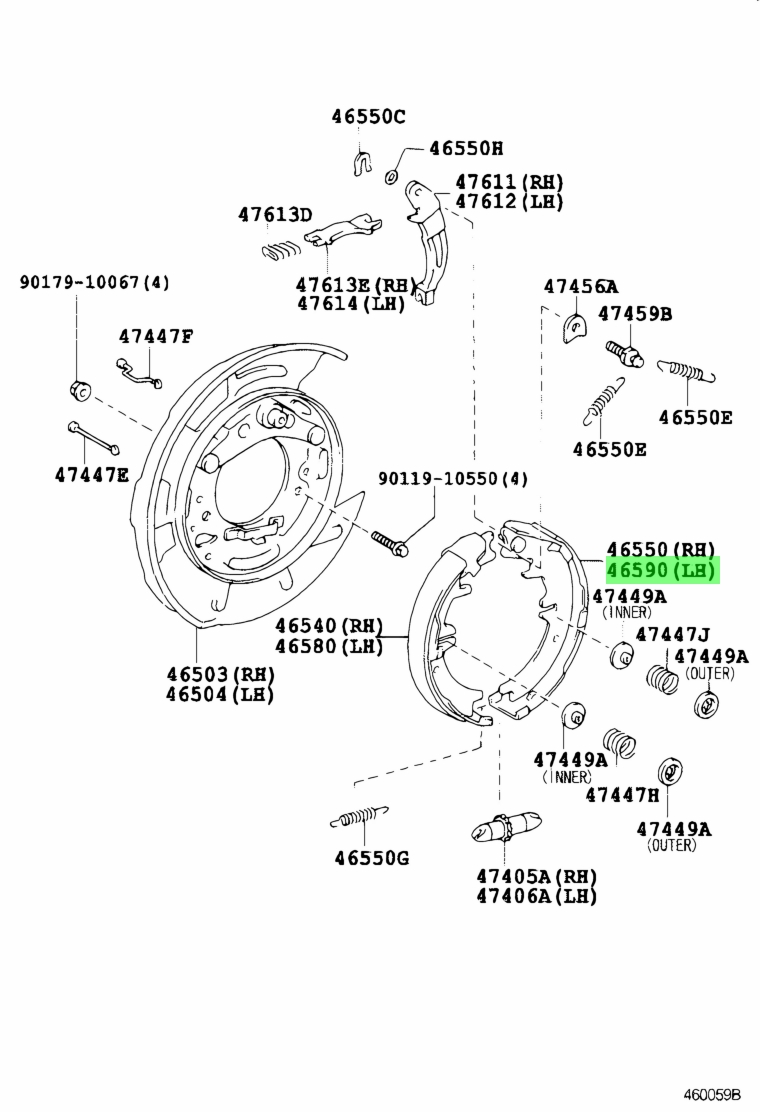 Toyota 46590 33020