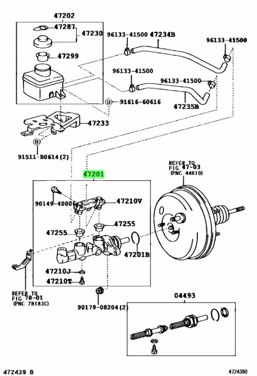 Buy Genuine Toyota 4720144130 (47201-44130) Cylinder Sub-Assy, Brake ...