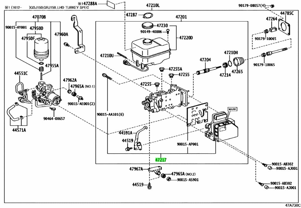 Buy Genuine Toyota 4721760450 (47217-60450) Solenoid, Master Cylinder ...