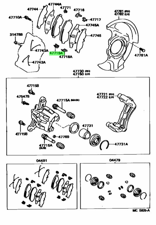 Genuine Toyota 4771733020 - PLATE, PAD SUPPORT